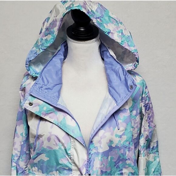 LAUREN James Ladies Pastel Camouflage Hooded Pull-over Anorak Jacket Windbreaker - Picture 8 of 15